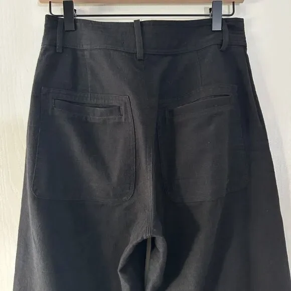 Apiece Apart Women Marston Pants Black Wide Leg Crop Quiet Luxury Career Sz 2 XS - Picture 6 of 10